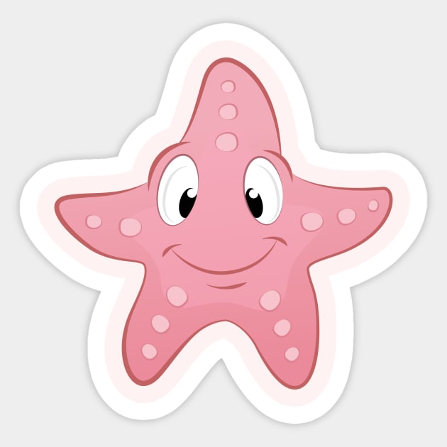 Cute Starfish Sticker by OneGuy